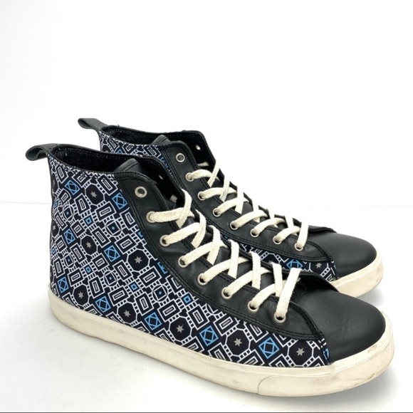 Inkkas Mosaic Print High Top Boot Sneakers Black - Picture 4 of 9